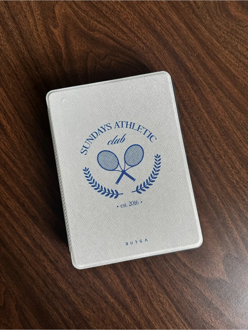 BURGA Kindle Paperwhite Case - Sundays Athletic Club Cream & Blue